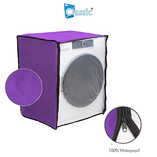 Classic® Front Load Washing Machine Cover Suitable for LG 5.5 Kg, 6 Kg & 6.5 Kg (50cmsX63cmsX81cms) Color - Purple - Image 4