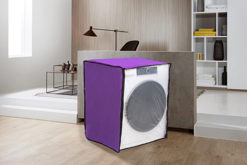 Classic® Front Load Washing Machine Cover Suitable for LG 5.5 Kg, 6 Kg & 6.5 Kg (50cmsX63cmsX81cms) Color - Purple - Image 2