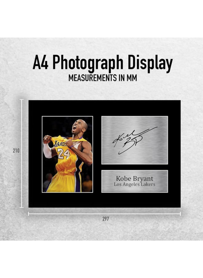 HWC Trading HWC Trading Kobe Bryant Signed A4 Printed Autograph Los Angeles Lakers Photo Display  - Image 2