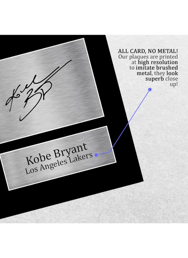 HWC Trading HWC Trading Kobe Bryant Signed A4 Printed Autograph Los Angeles Lakers Photo Display  - Image 5
