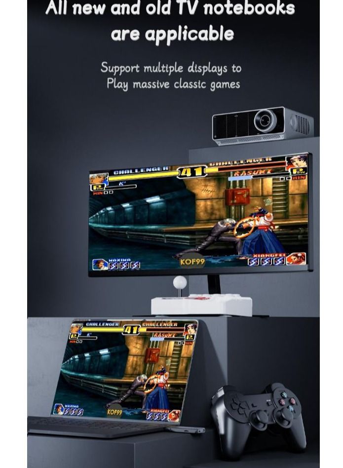 4K HD video game console, dual 2.4G wireless controllers, plug-and-play video game stick, built-in 15,000 games, retro handheld game console - Image 5