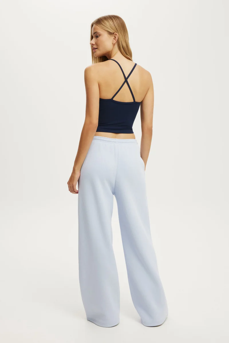 Cotton On  Plush Tie Waist Wide Leg Sweatpant for Women | Best Price UAE
