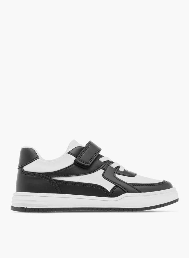 JUNIORS Boys Panelled Sneakers With Hook And Loop Closure