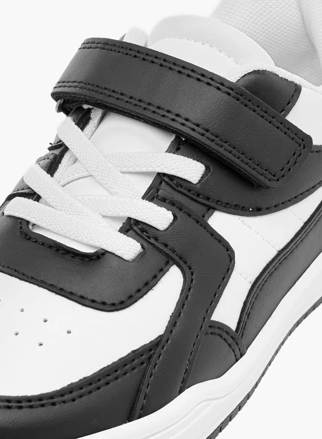 JUNIORS Boys Panelled Sneakers With Hook And Loop Closure