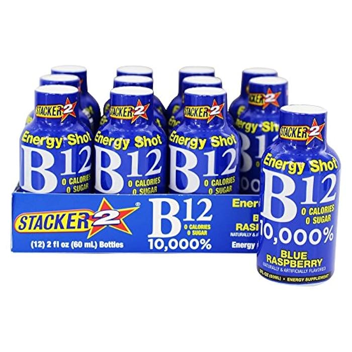 Stacker 2 Blue Raspberry B12 Energy Shot (12 Pack) - Image 1