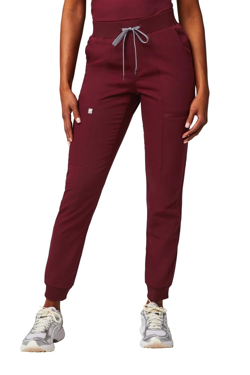 Fabletics Women's Active Scrub Jogger - MotionTech, 4-Way Stretch, Pocket-Packed, Lightweight, Semi-Slim Fit, M/Regular 28 in | 28, Wine - Image 1