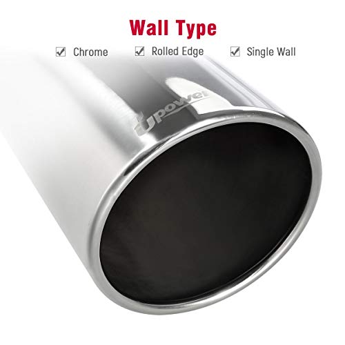 Upower Diesel Exhaust Tip 5" Inlet 7" Outlet 15" Long Stainless Steel Polished Bolt-On Tail Pipe 5" to 7" Universal for Trucks Car - Image 5