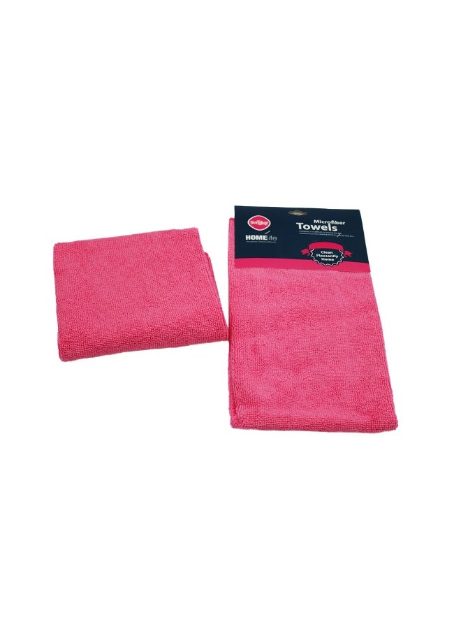 IDEAL PACK Premium Microfiber Car Drying Towel 30x40cm – Ultra Soft, Super Absorbent, Scratch-Free Cleaning Cloth for Car Care, Polishing, Dusting & Household Use Quick Dry Wash Towel for Vehicles (Pink) - Image 2