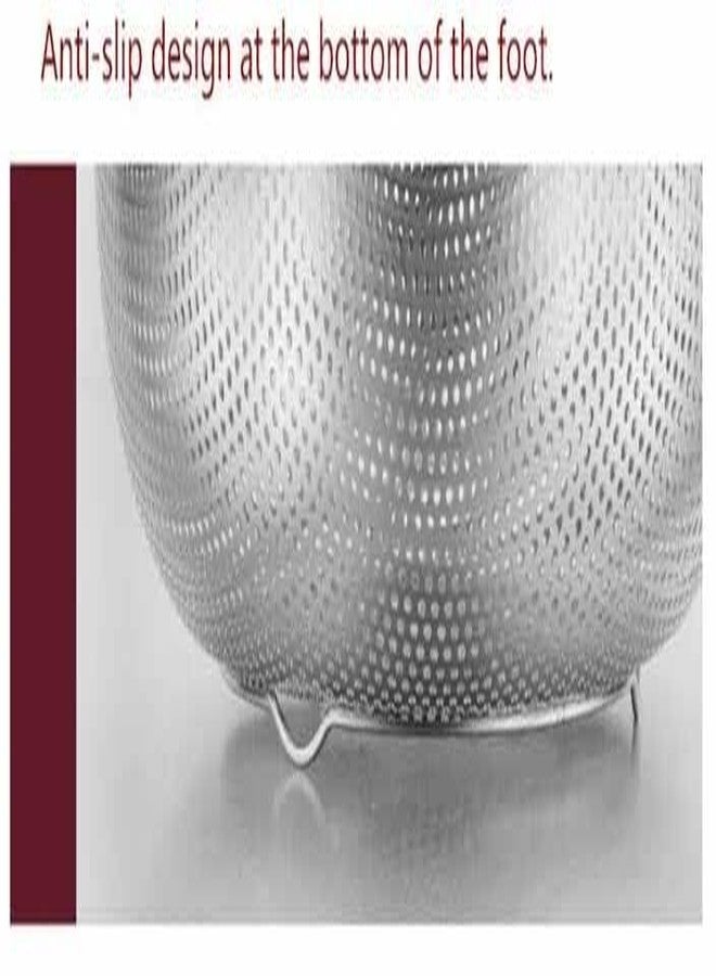 TGOPIT Colander Micro Perforated – Premium Stainless Steel with Large Handles & Base – Heavy Duty Strainer for Noodles & Pasta Drainer, Vegetable & Fruit Rinser, Rice Strainer - Image 5