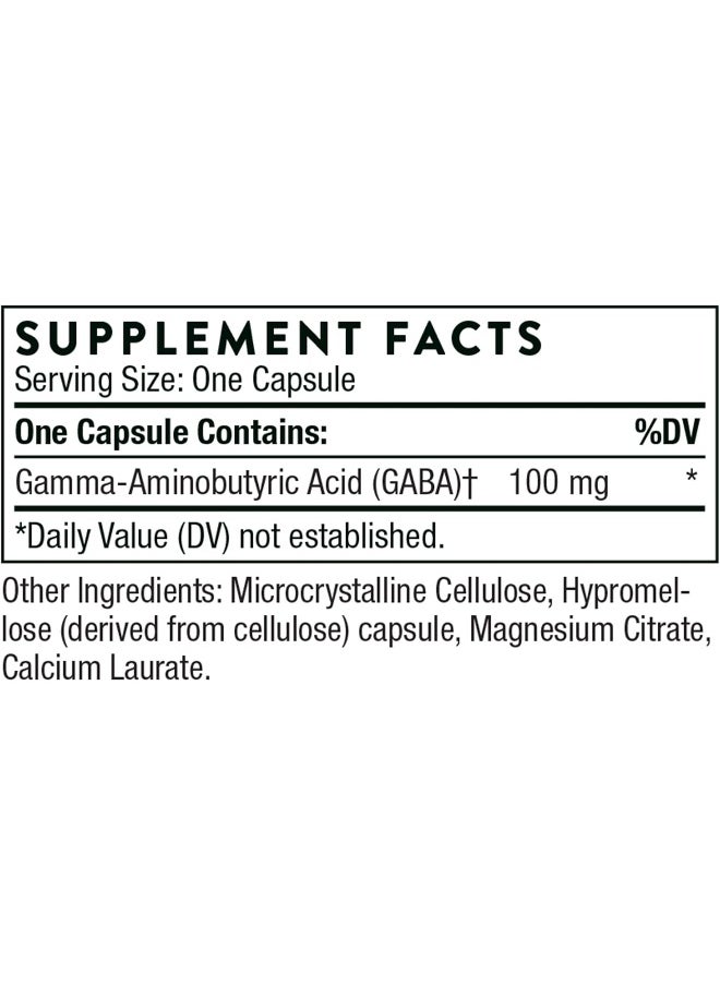 Thorne - Pharmagaba-100 Gaba Supplement 100 Mg Natural Source Gamma-Aminobutyric Acid Support A Calm State Of Mind And Restful Sleep 60 Capsules - Image 1