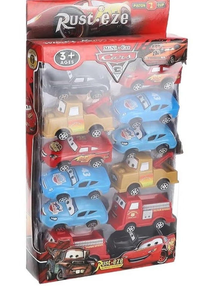 12 in 1 Cars Movie Cars - Gasoline Lightning Cartoon Movie Series, Mini Figures, 12 Piece Toy Car - Image 1