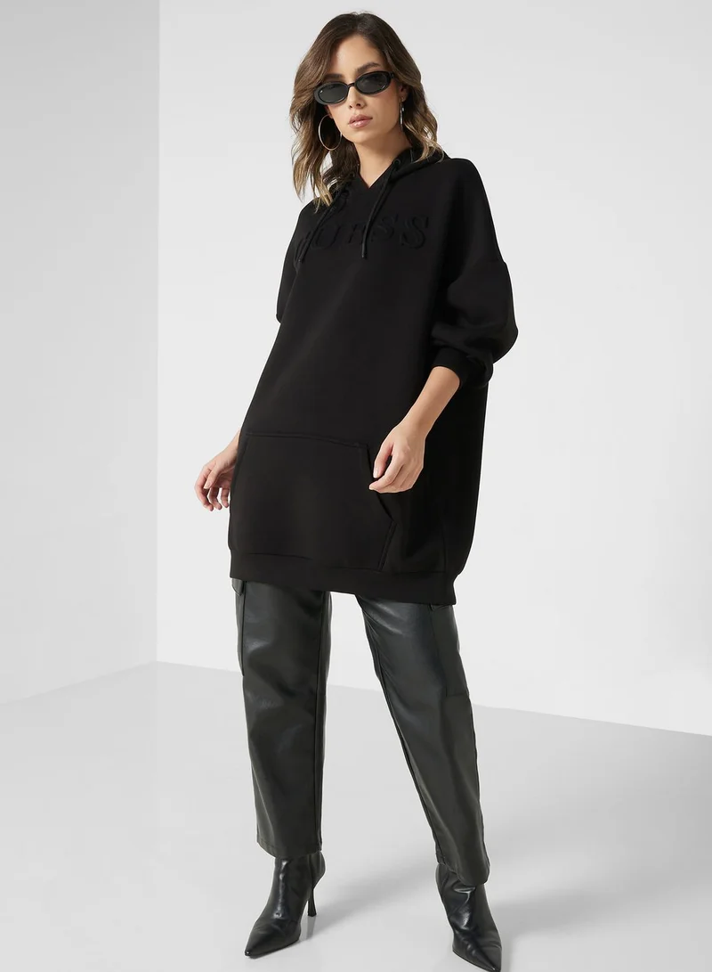 GUESS Logo Pocket Detail Hoodie