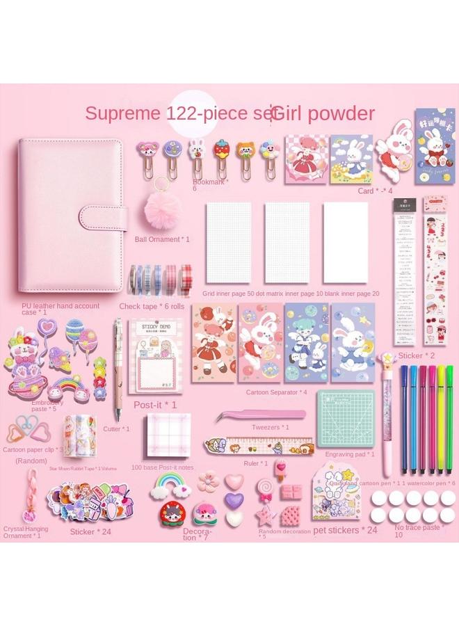 Bluejw Hand Account Gift Box Internet Celebrity Account Book Loose-leaf Removable Cute Girl Pink Large Large Capacity Suit Girl's Hair - Image 5