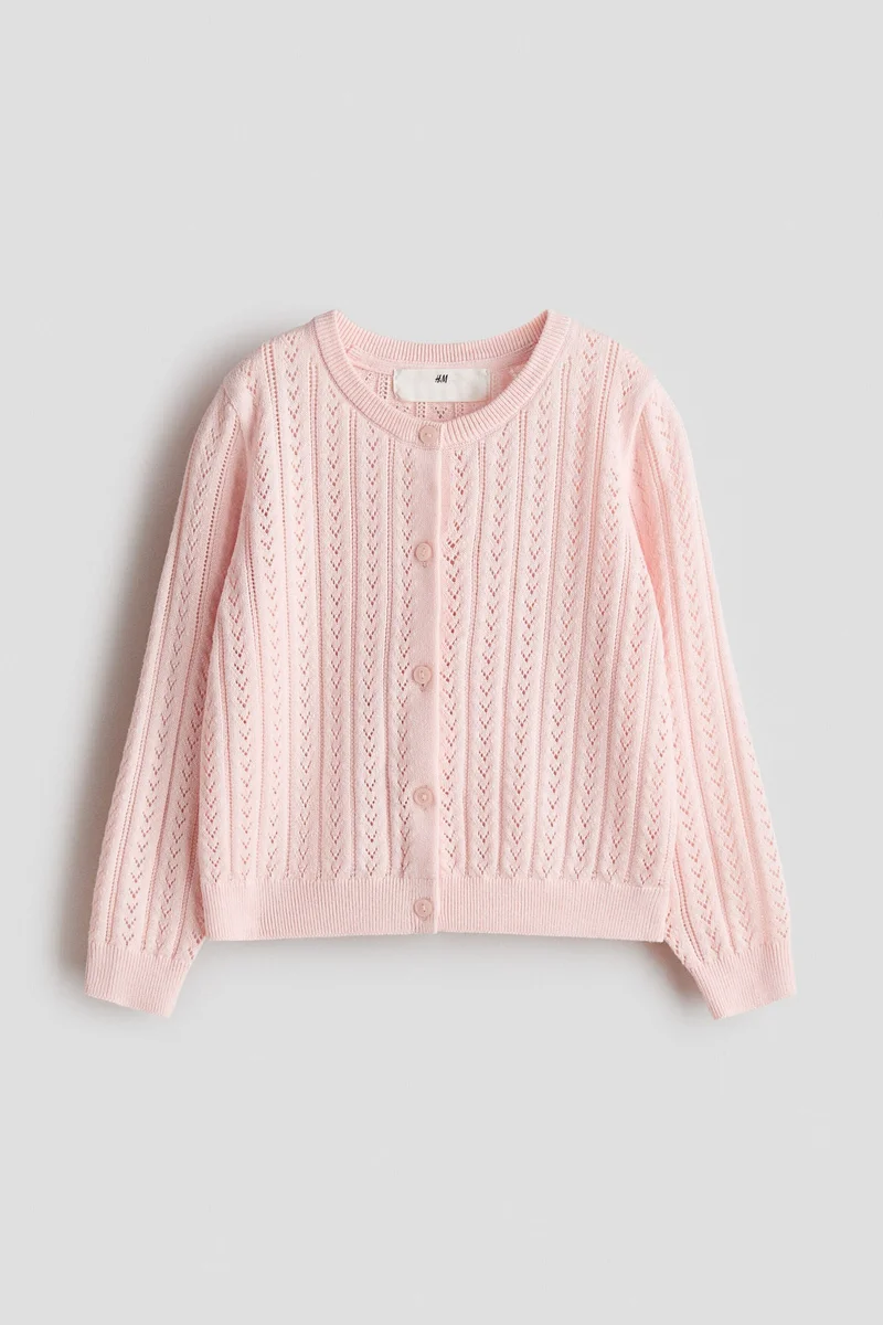 H&M Pointelle-knit cotton cardigan