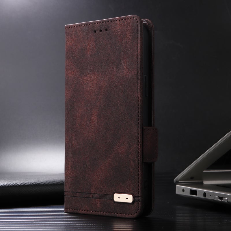 HuHa Case Cover For Nothing Phone 2a Magnetic Clasp Leather Phone Case(Brown) - Image 2