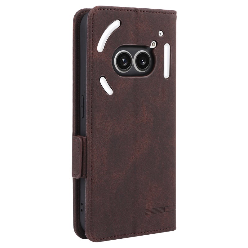 HuHa Case Cover For Nothing Phone 2a Magnetic Clasp Leather Phone Case(Brown) - Image 3