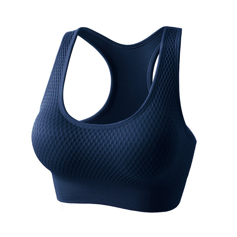 Women's Yoga Sports Bra – Breathable Quick-Drying Honeycomb Design, No Steel Ring - Image 1