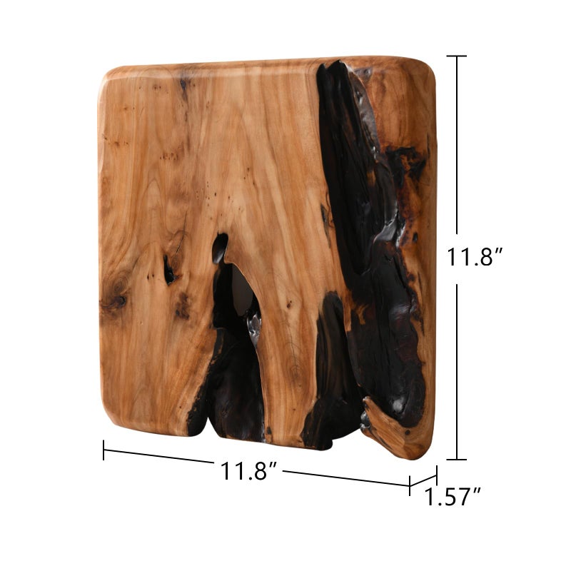 WELLAND 4 Pieces of Handmade Wall Sculptures, Rustic Abstract Wall DÃ©cor for Living Room, Bedroom, Bathroom, Dining Room, Home Office, - Image 4