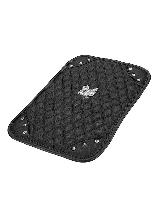 NIBEMINENT Bling Diamond Rhinestone Swan Pattern Leather Car Armrest Box Pad Mat - Image 3