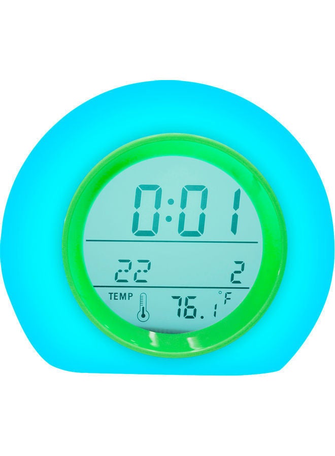 Colour Changing LED Digital Alarm Clock Blue/White 15x12x13cm