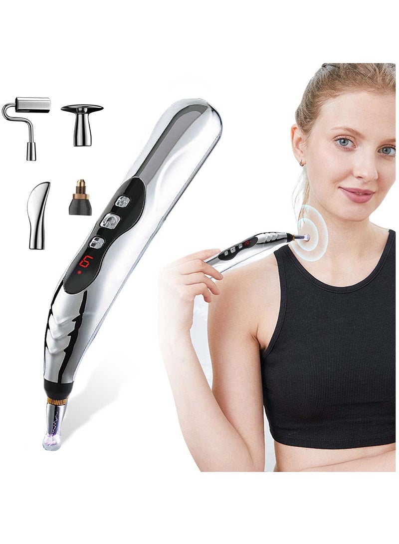 إسكدنيا Acupuncture Pen Pain Relief Therapy Rechargeable Powerful Meridian Energy Electronic Machine Tools 5 in 1 Massage - Image 1