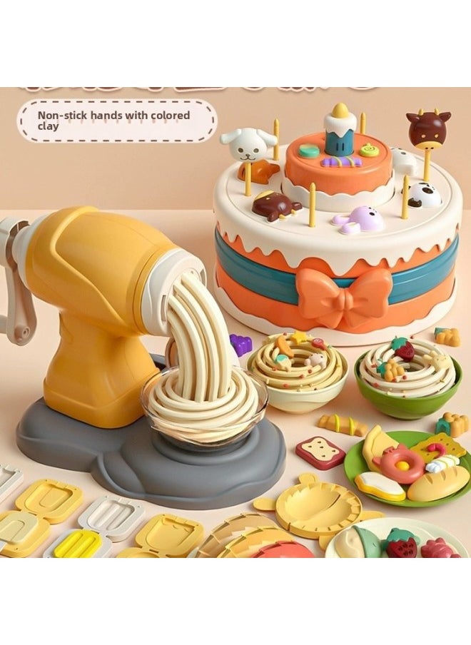 Generic - Children And Girls Educational Male 3 To 6 Birthday Gift 7 Kitchen 5 Play House Cooking Toys 9 Baby 8 12 Years Old-Color:No Price Increase For Additional Quantity [ice Cream Maker + Ice Cream Set] Comes With 18 Pieces Of Colored Clay - Image 1