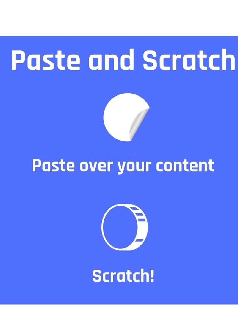 150 قطعة (10 أوراق) ملصقات قابلة للخدش - مستطيلة، رمادية، 48 مم × 15 مم ذاتية اللصق سهلة التقشير واللصق لحفلات الزفاف والألعاب وجمع التبرعات والعروض الترويجية - Image 4