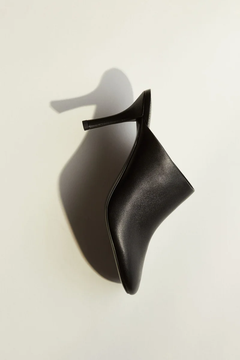 H&M Heeled Leather Mules