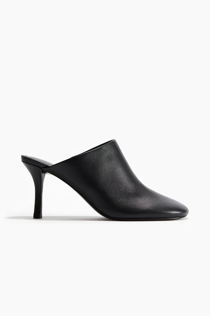 H&M Heeled Leather Mules