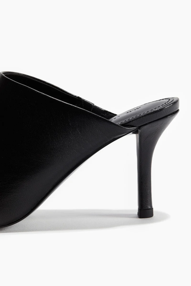 H&M Heeled Leather Mules