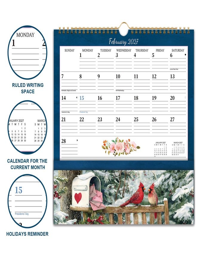 Lortarl Calendar 2026-2027 - Wall Calendar with Pocket, July 2026 to December 2027, 18 Monthly Calendars for Home, Office, School, 11.2'' x 11.2'' - Image 5