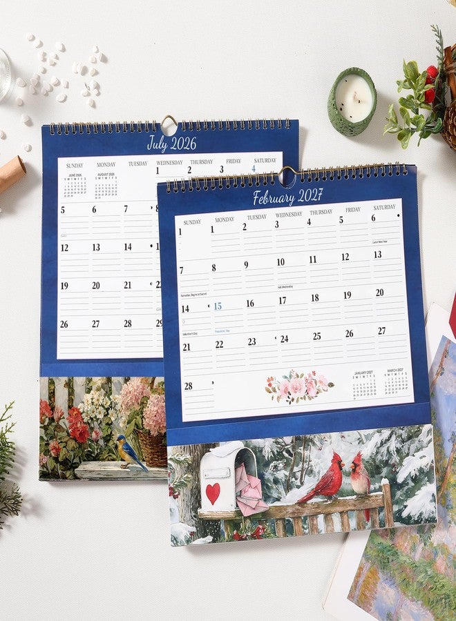 Lortarl Calendar 2026-2027 - Wall Calendar with Pocket, July 2026 to December 2027, 18 Monthly Calendars for Home, Office, School, 11.2'' x 11.2'' - Image 3