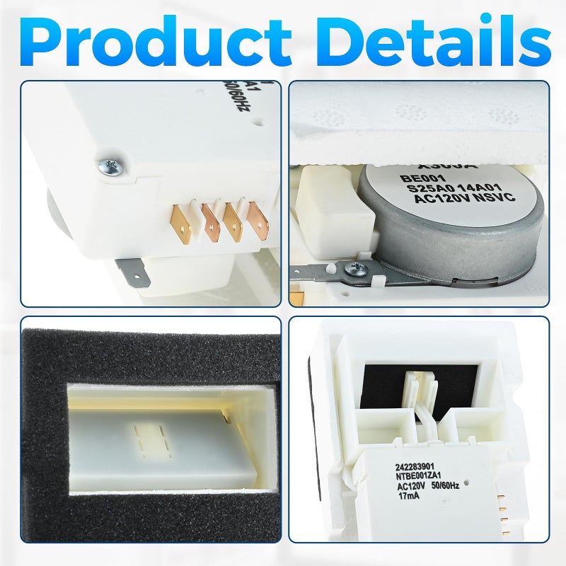 Lemfema 242303001 Refrigerator Damper Assembly Air Damper Control - Compatible with Frigidaire & Crosley White, Replaces AP5788340, PS8746718, EAP8746718, 3016452 - Fits DFH, FFE, FFH, FFS, LFS Models - Image 5