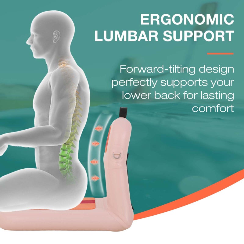 Niphean Inflatable Kayak Seat with Back Support, Ergonomic Paddle Board Seat for Comfortable Backrest, Sturdy Kayak Accessories for SUP Paddelboard, Boat, Canoe, Kayak Seat Cushion for Versatile Use - Image 2