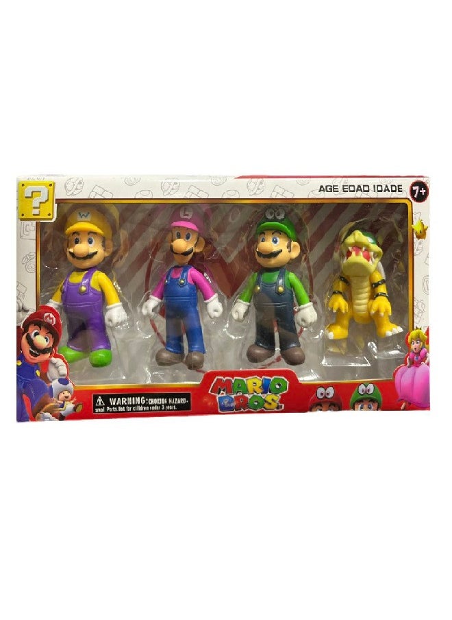 Mario - 4pcs Super Mario Bros 13cm. Creative Action Figures - Image 1
