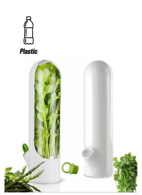 Herb Saver Pod for Refrigerator Space-Saving - Herb Preserver Container for Fridge - Fresh Herb Kitchen Storage for Home Improvement