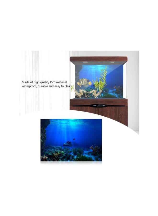 Generic - Aquarium Background, 3D Fish Tank Background 10/20 Gallon Aquarium Adhesive Backdrop Sticker Wallpaper Decoration PVC Decor Paper Cling Decals Poster - Image 1