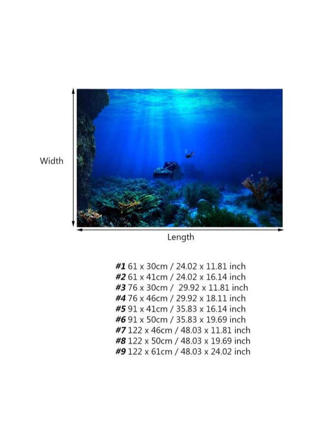 Generic - Aquarium Background, 3D Fish Tank Background 10/20 Gallon Aquarium Adhesive Backdrop Sticker Wallpaper Decoration PVC Decor Paper Cling Decals Poster - Image 1