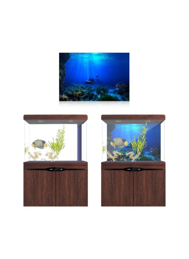 Generic - Aquarium Background, 3D Fish Tank Background 10/20 Gallon Aquarium Adhesive Backdrop Sticker Wallpaper Decoration PVC Decor Paper Cling Decals Poster - Image 1