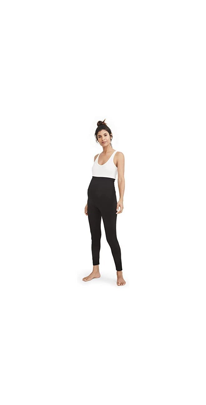 SHAPERX Women's Maternity Leggings Over The Belly Pregnancy Active Wear Workout Yoga Tights Pants Size - Image 4