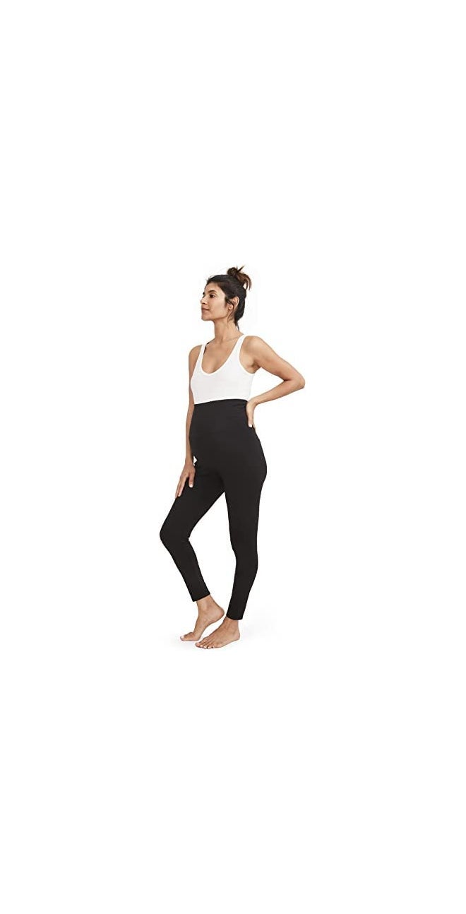 SHAPERX Women's Maternity Leggings Over The Belly Pregnancy Active Wear Workout Yoga Tights Pants Size - Image 3