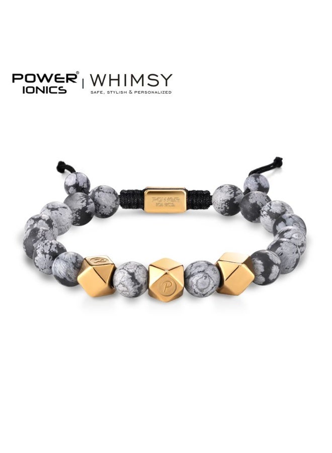 POWER IONICS Paine Geology Raw Ore Adjustable Bracelet - Men's, Women's, Couple's, Love String with Engraving as Gift