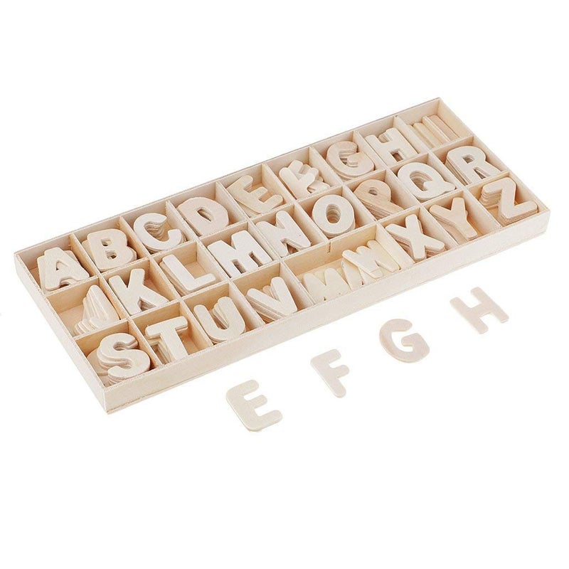 Tia Wooden Alphabets A to Z for Name Plate Message and Party Decorations Wood Multicolour 20mmA to Z Single Letter - Image 2