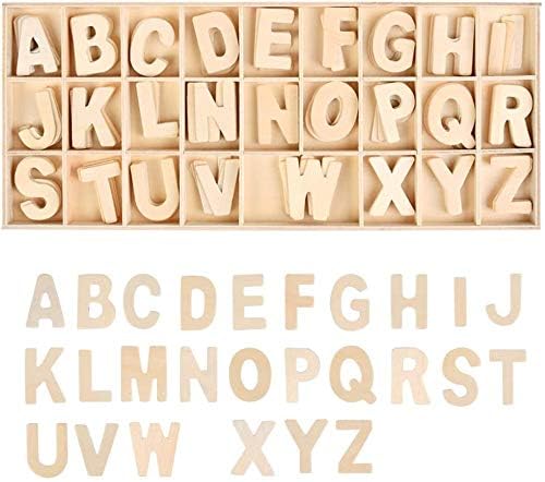Tia Wooden Alphabets A to Z for Name Plate Message and Party Decorations Wood Multicolour 20mmA to Z Single Letter - Image 1