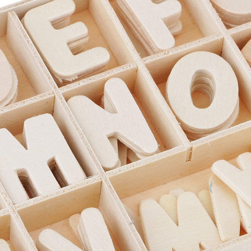 Tia Wooden Alphabets A to Z for Name Plate Message and Party Decorations Wood Multicolour 20mmA to Z Single Letter - Image 3