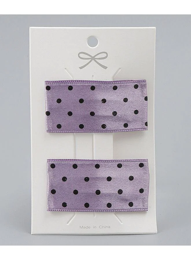 Mark & Mia Mark & Mia Snap Clips, Polka Dot Theme, Elegant Design, Decorative Style, Durable, 5 to 10 Years, Purple - 2 Pieces
