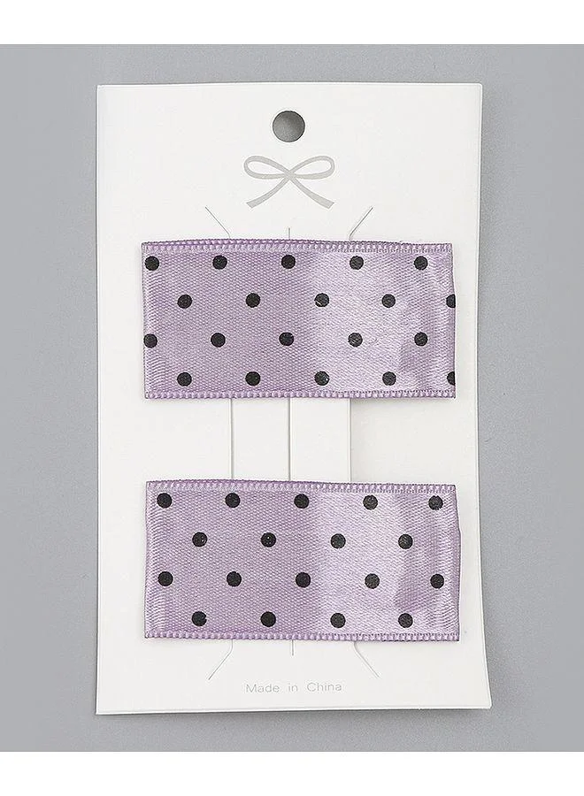 Mark & Mia Mark & Mia Snap Clips, Polka Dot Theme, Elegant Design, Decorative Style, Durable, 5 to 10 Years, Purple - 2 Pieces