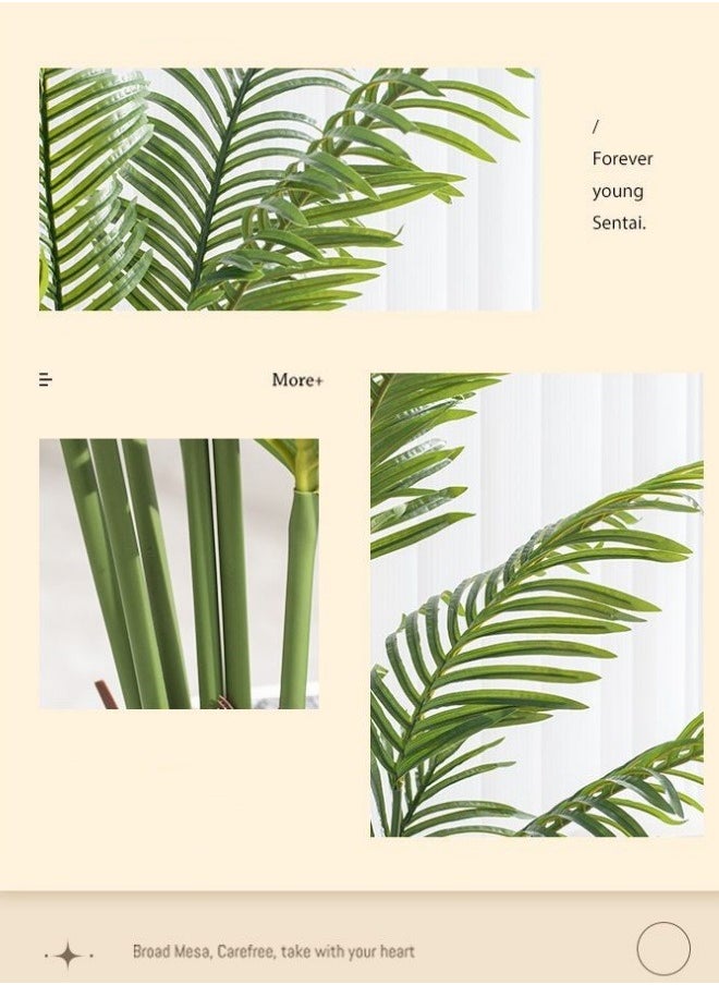FPC Artificial Palm Tree - Realistic Tropical Areca Plant in Black Planter - Silk Floor Decor for Home, Office, Living Room - Indoor Decorative Plant  - Image 3