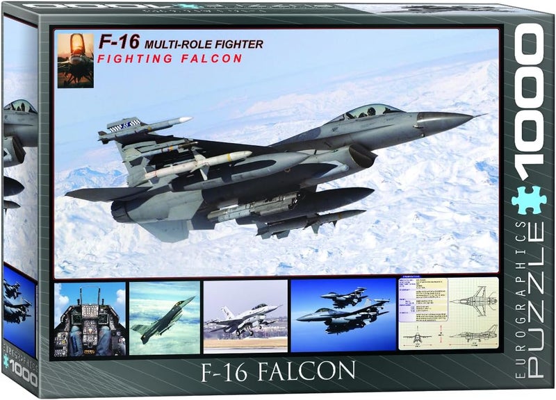 eurographics لعبة بازل يوروغرافيكس F16 فايتر فالكون 1000 قطعة نموذج 60004956 - Image 1