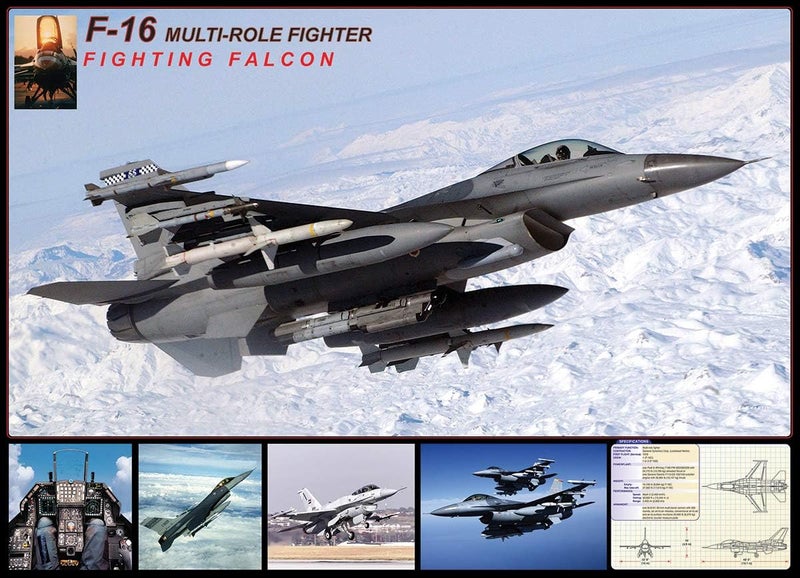 eurographics لعبة بازل يوروغرافيكس F16 فايتر فالكون 1000 قطعة نموذج 60004956 - Image 2